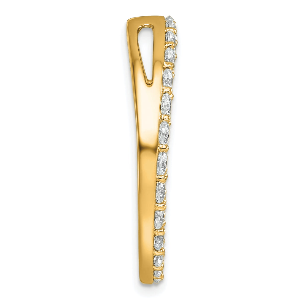 14k 3 carat Lab Grown Diamond VS/SI+ G+ Complete Circle Chain Slide Pendant
