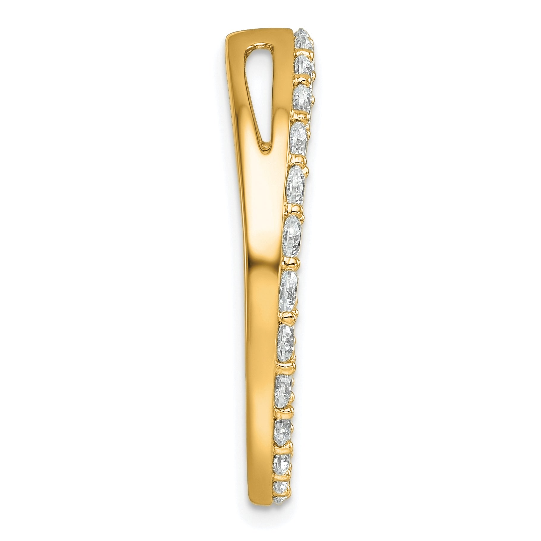 14k 3 carat Lab Grown Diamond VS+ F+ Complete Circle Chain Slide Pendant Secondary image