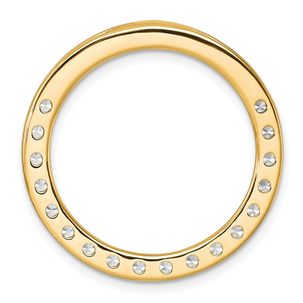 14k 3 carat Lab Grown Diamond VS/SI+ G+ Complete Circle Chain Slide Pendant