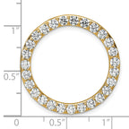 14k 3 carat Lab Grown Diamond VS+ F+ Complete Circle Chain Slide Pendant