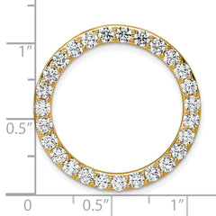 14k 3 carat Lab Grown Diamond VS+ F+ Complete Circle Chain Slide Pendant