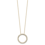 14k 3 carat Lab Grown Diamond VS+ F+ Complete 18 inch Circle Slide Necklace