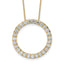 14k 3 carat Lab Grown Diamond VS+ F+ Complete 18 inch Circle Slide Necklace
