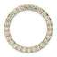14k 3 carat Lab Grown Diamond VS+ F+ Complete Circle Chain Slide Pendant