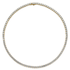 14k 23 3/8 carat Lab Grown Diamond VS/SI+ G+ Complete Round 18 inch Straight Tennis Necklace