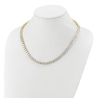 14k 53 7/8 carat Lab Grown Diamond VS/SI+ G+ Complete Round 22 inch Straight Tennis Necklace