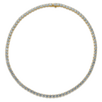14k 53 7/8 carat Lab Grown Diamond VS/SI+ G+ Complete Round 22 inch Straight Tennis Necklace