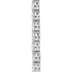 14k White Gold 74 carat Lab Grown Diamond VS/SI+ G+ Complete Round 20 inch Straight Tennis Necklace