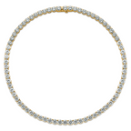 14k 83 carat Lab Grown Diamond VS/SI+ G+ Complete Round 22 inch Straight Tennis Necklace
