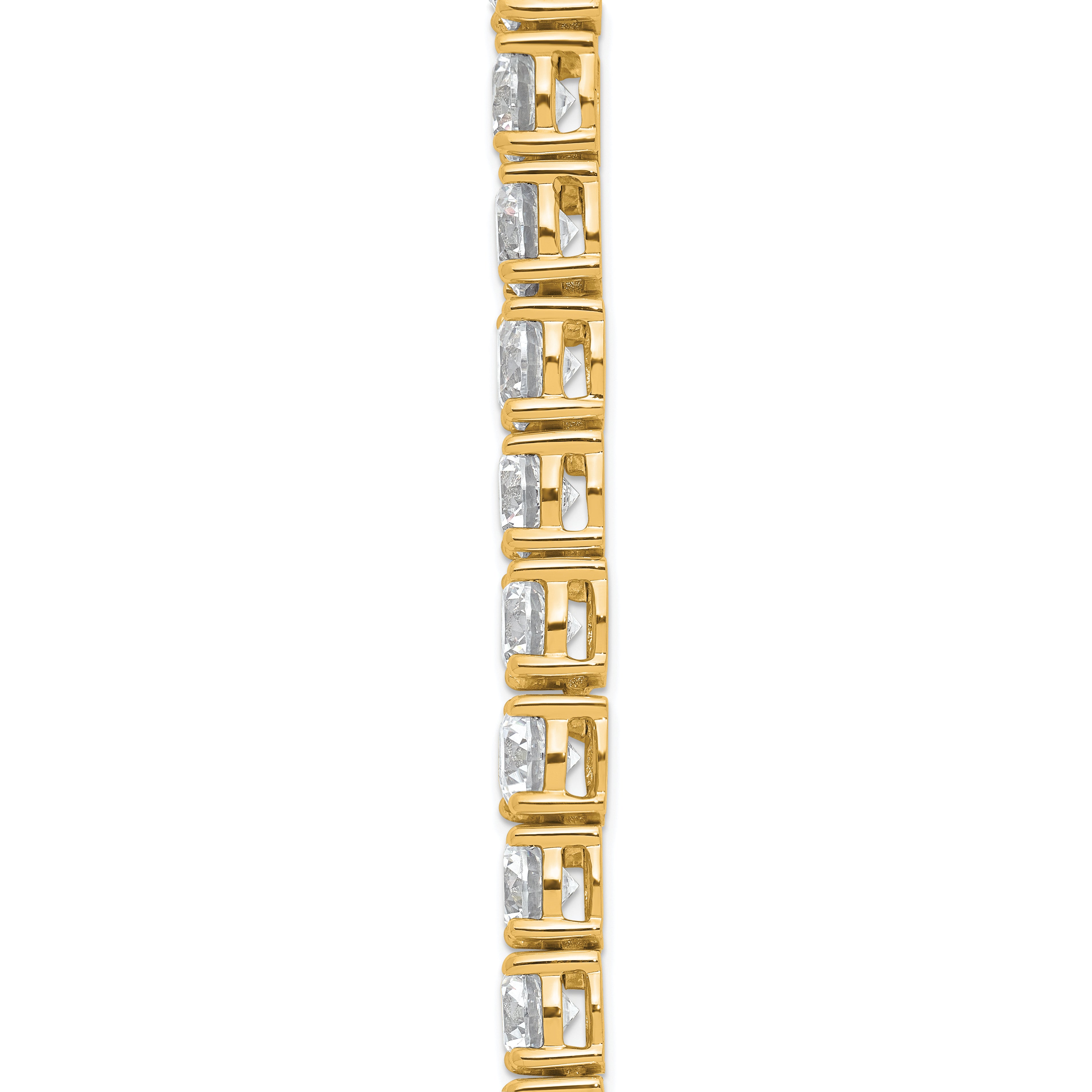14k 40 3/8 carat Lab Grown Diamond VS+ F+ Complete Round 20 inch Graduated Tennis Necklace