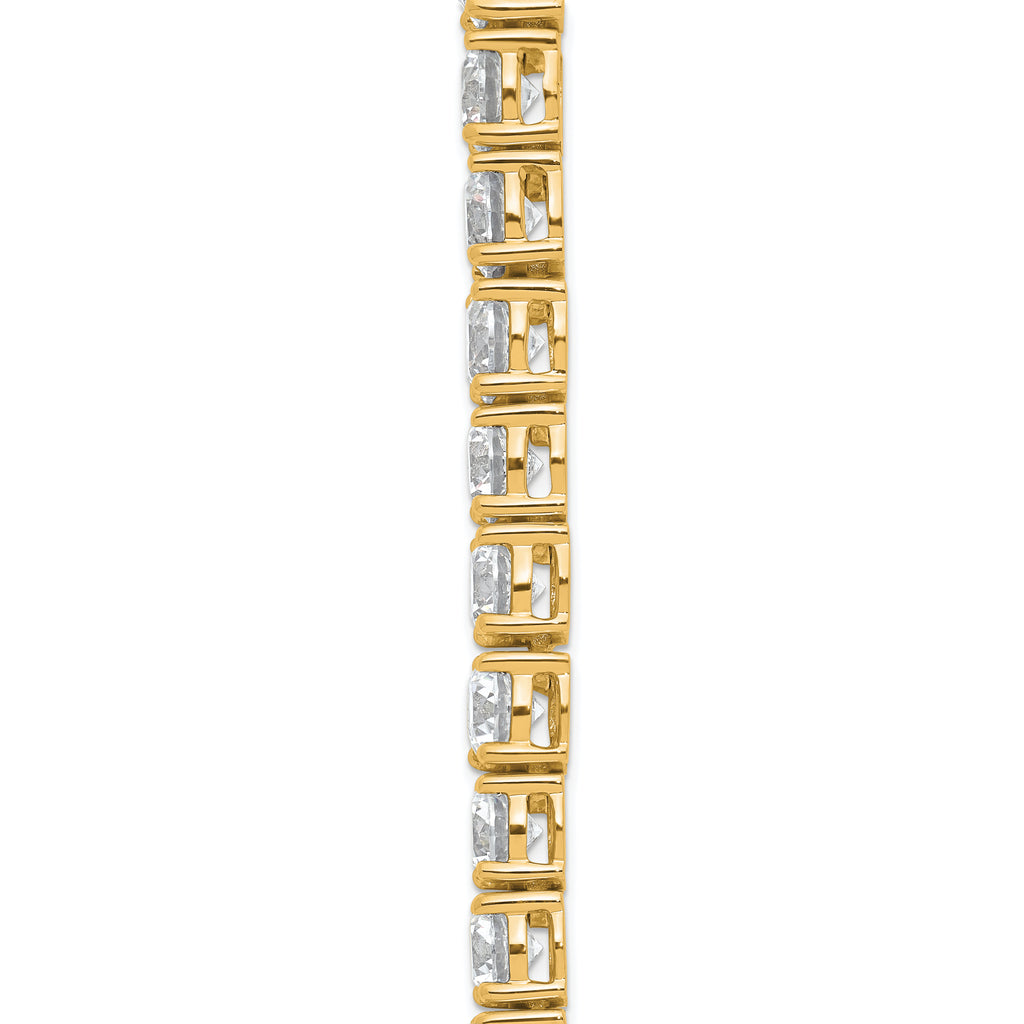 14k 40 3/8 carat Lab Grown Diamond VS+ F+ Complete Round 20 inch Graduated Tennis Necklace