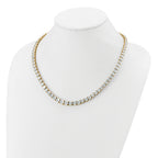 14k 50 7/8 carat Lab Grown Diamond VS/SI+ G+ Complete Round 20 inch Graduated Tennis Necklace
