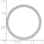14k White Gold 1 carat Lab Grown Diamond VS/SI+ G+ Complete Circle Chain Slide Pendant