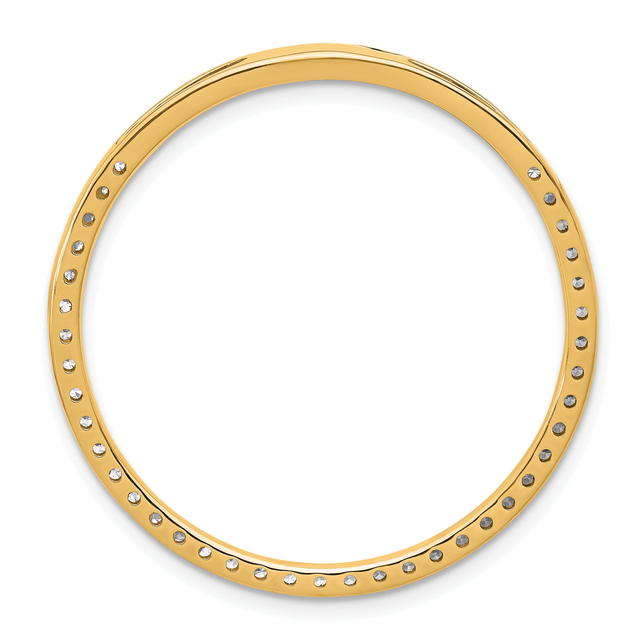 14k 1 carat Lab Grown Diamond VS/SI+ G+ Complete Circle Chain Slide Pendant