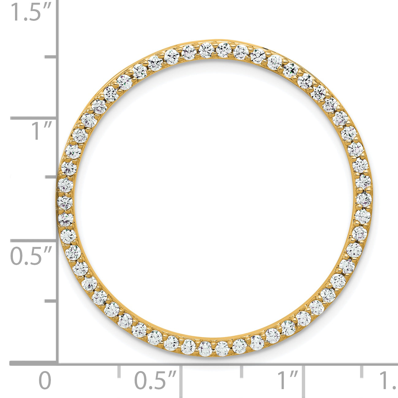14k 1 carat Lab Grown Diamond VS/SI+ G+ Complete Circle Chain Slide Pendant