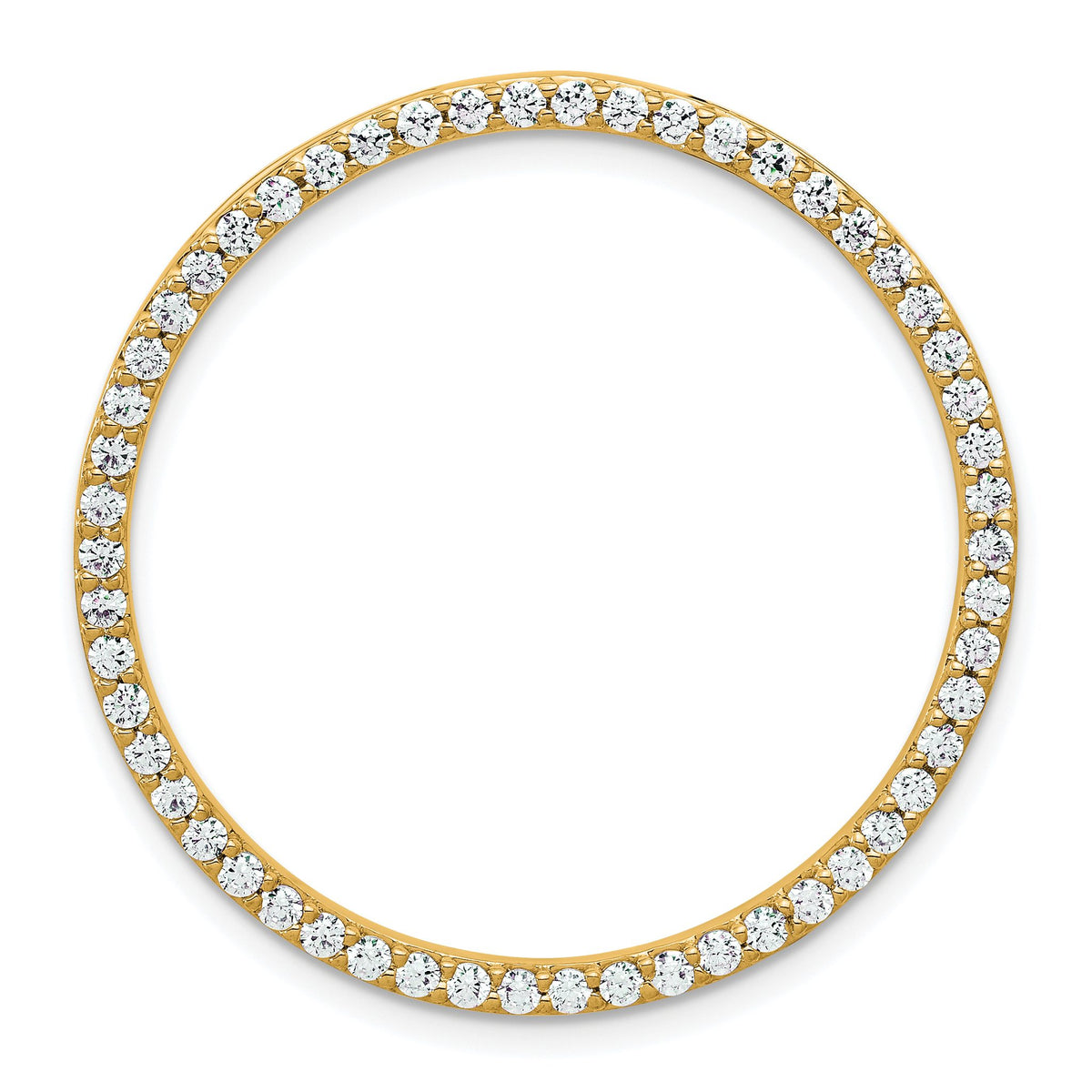 Circle Slide Pendant in 14K Yellow Gold with Lab-Grown Diamonds (1 ct. tw.) - Sophia Jewelers Main image