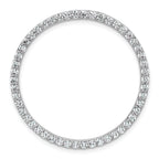 14k White Gold 1 1/2 carat Lab Grown Diamond VS/SI+ G+ Complete Circle Chain Slide Pendant