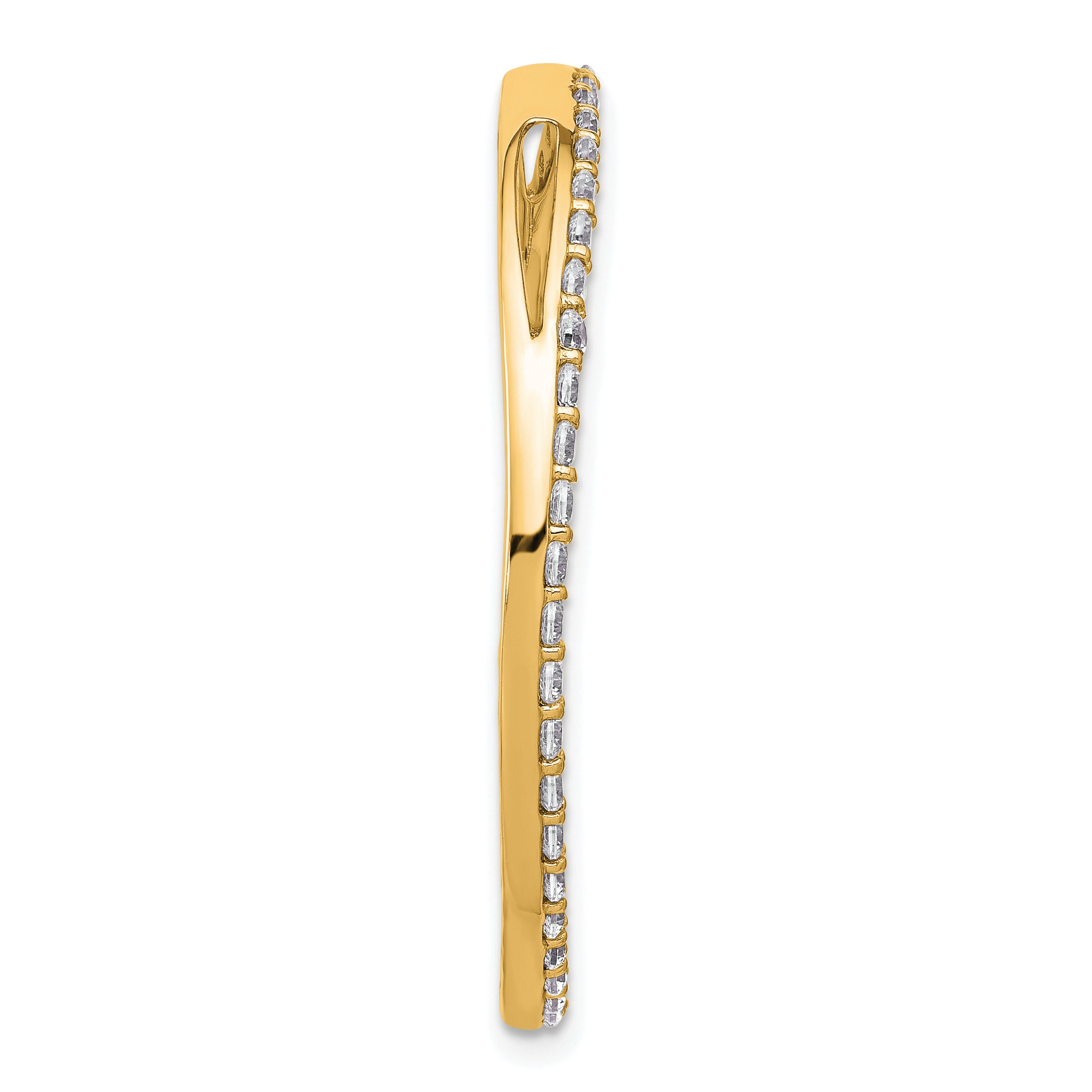 14k 1 1/2 carat Lab Grown Diamond VS+ F+ Complete Circle Chain Slide Pendant Secondary image