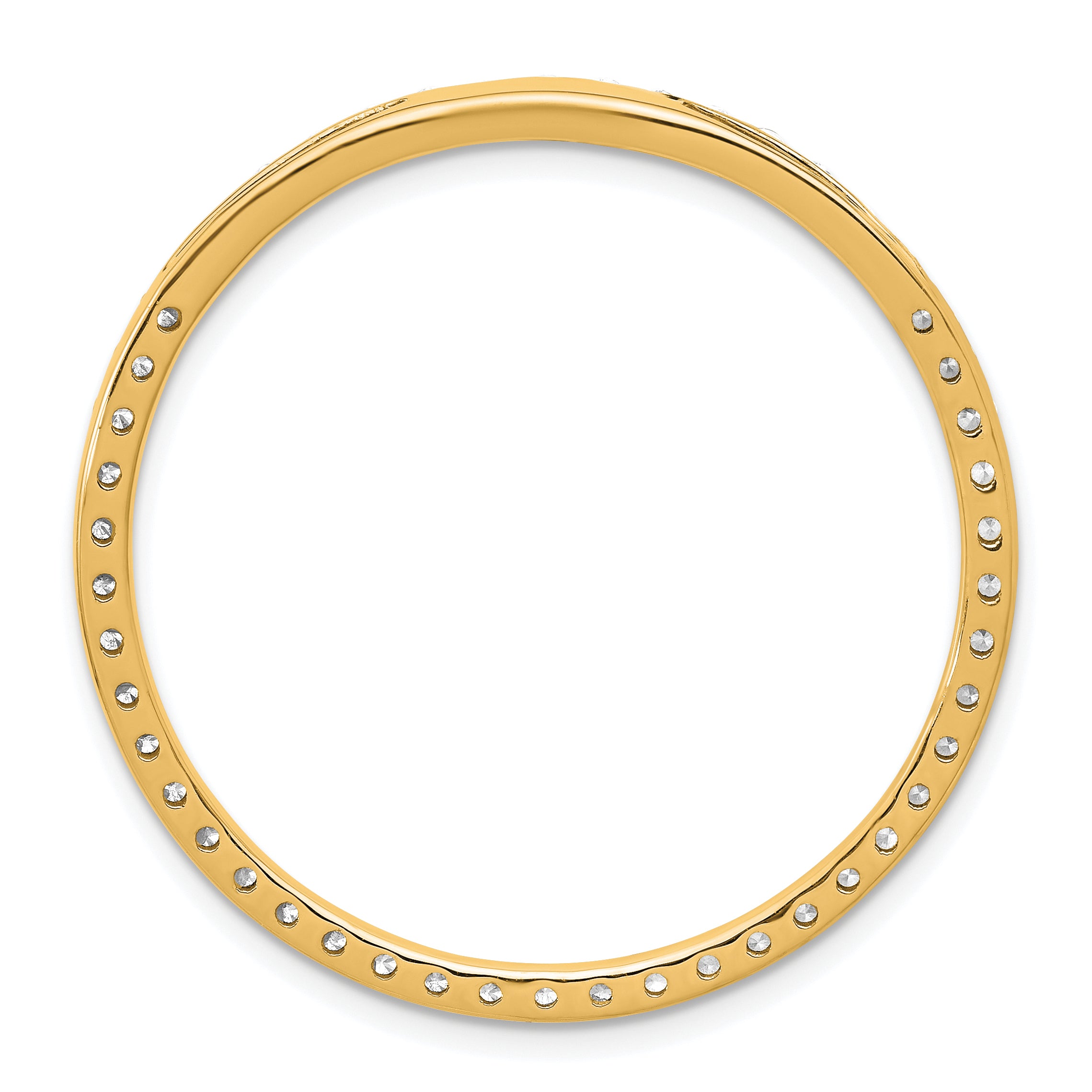 14k 1 1/2 carat Lab Grown Diamond VS+ F+ Complete Circle Chain Slide Pendant