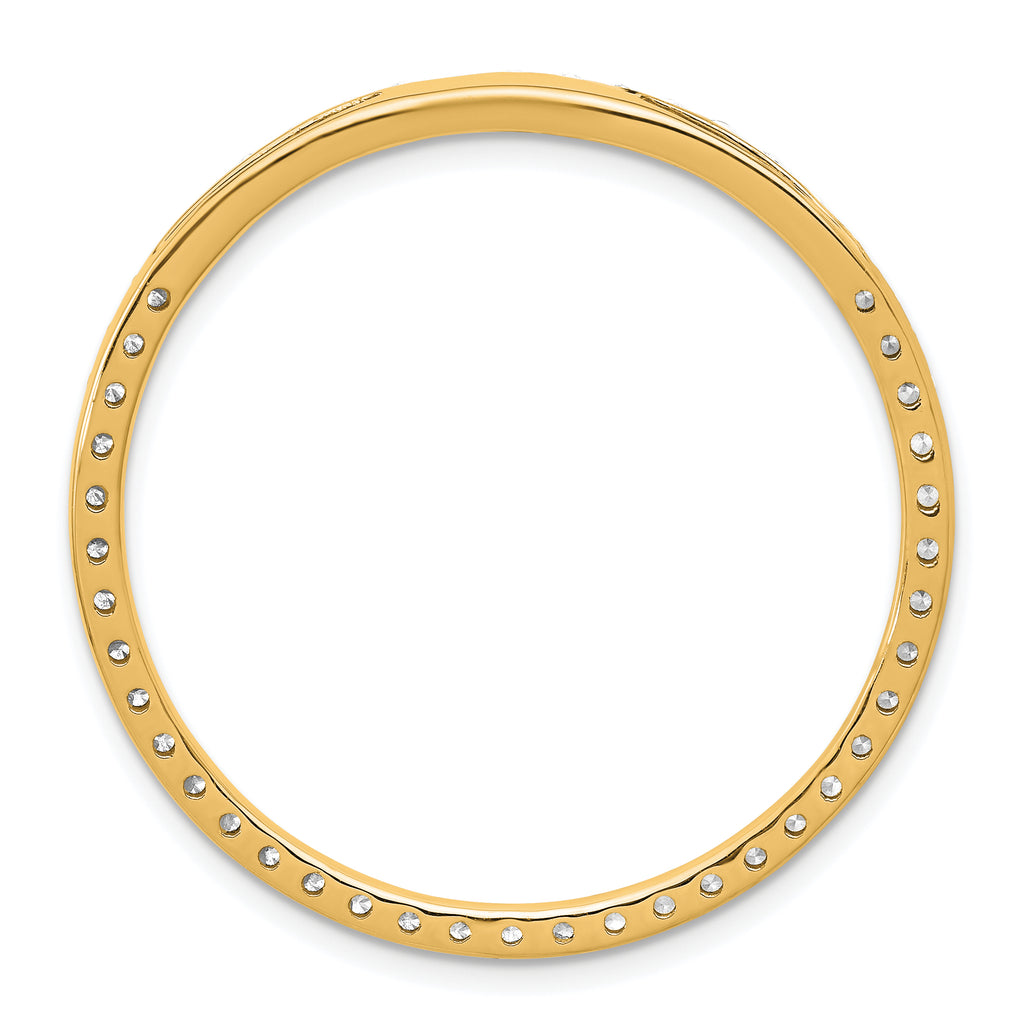14k 1 1/2 carat Lab Grown Diamond VS+ F+ Complete Circle Chain Slide Pendant
