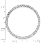 14k White Gold 2 carat Lab Grown Diamond VS/SI+ G+ Complete Circle Chain Slide Pendant