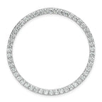 14k White Gold 2 carat Lab Grown Diamond VS/SI+ G+ Complete Circle Chain Slide Pendant