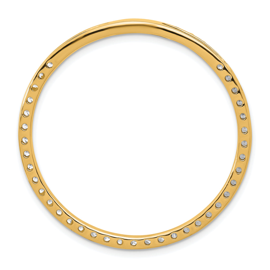 14k 2 carat Lab Grown Diamond VS/SI+ G+ Complete Circle Chain Slide Pendant