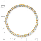 14k 2 carat Lab Grown Diamond VS+ F+ Complete Circle Chain Slide Pendant