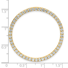14k 2 carat Lab Grown Diamond VS+ F+ Complete Circle Chain Slide Pendant