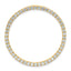 14k 2 carat Lab Grown Diamond VS+ F+ Complete Circle Chain Slide Pendant
