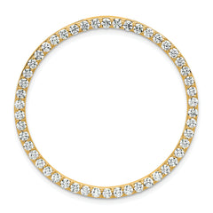 14k 2 carat Lab Grown Diamond VS+ F+ Complete Circle Chain Slide Pendant