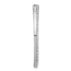 14k White Gold 3 carat Lab Grown Diamond VS/SI+ G+ Complete Circle Chain Slide Pendant