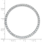14k White Gold 3 carat Lab Grown Diamond VS/SI+ G+ Complete Circle Chain Slide Pendant