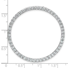 14k White Gold 3 carat Lab Grown Diamond VS/SI+ G+ Complete Circle Chain Slide Pendant