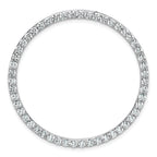 14k White Gold 3 carat Lab Grown Diamond VS/SI+ G+ Complete Circle Chain Slide Pendant