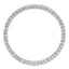14k White Gold 3 carat Lab Grown Diamond VS+ F+ Complete Circle Chain Slide Pendant