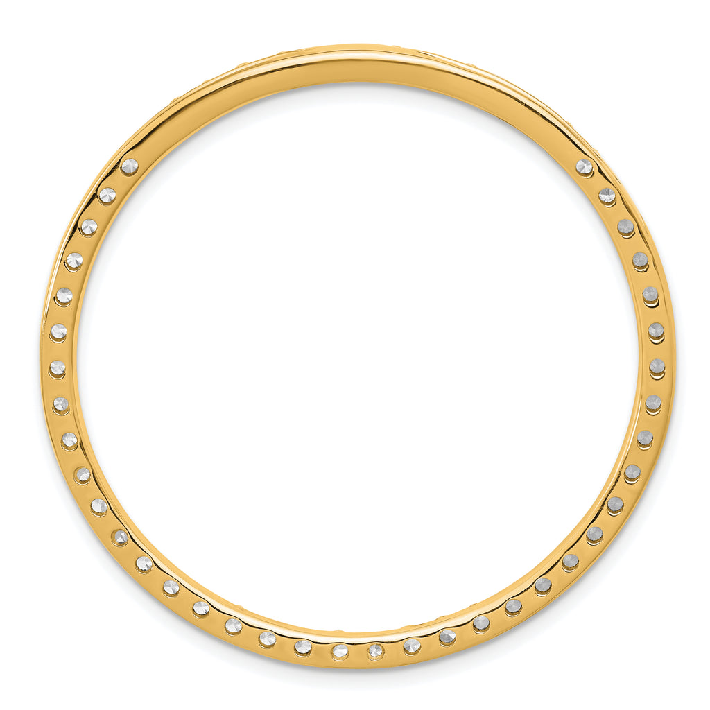 14k 3 carat Lab Grown Diamond VS/SI+ G+ Complete Circle Chain Slide Pendant