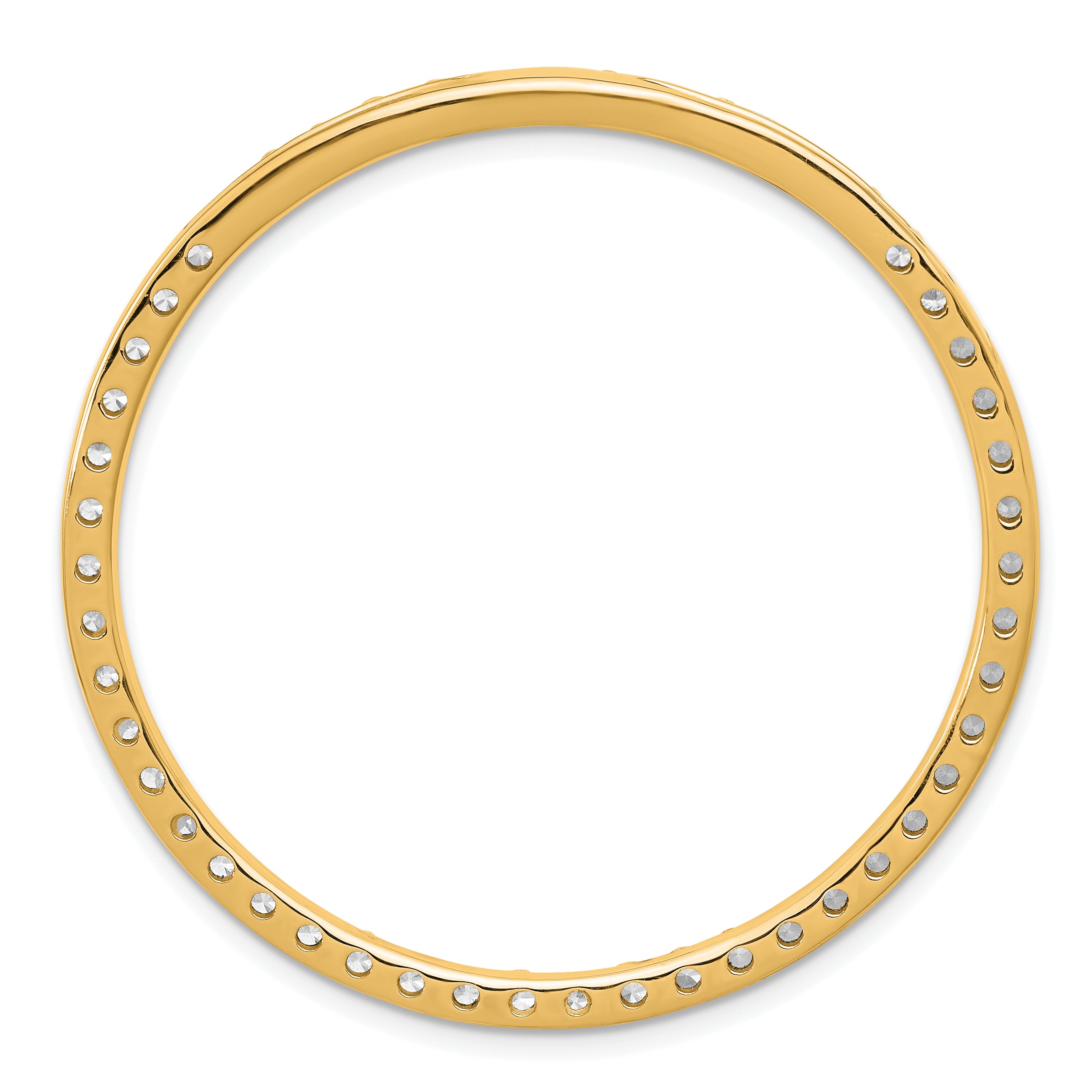 14k 3 carat Lab Grown Diamond VS/SI+ G+ Complete Circle Chain Slide Pendant
