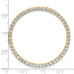 14k 3 carat Lab Grown Diamond VS/SI+ G+ Complete Circle Chain Slide Pendant