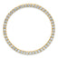 14k 3 carat Lab Grown Diamond VS+ F+ Complete Circle Chain Slide Pendant