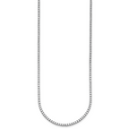 14k White Gold 5 carat Lab Grown Diamond VS+ F+ Complete Round 20 inch Straight Tennis Necklace