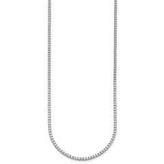 14k White Gold 6 carat Lab Grown Diamond VS/SI+ G+ Complete Round 24 inch Straight Tennis Necklace