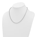 14k White Gold 4 1/2 carat Lab Grown Diamond VS/SI+ G+ Complete Round 18 inch Straight Tennis Necklace