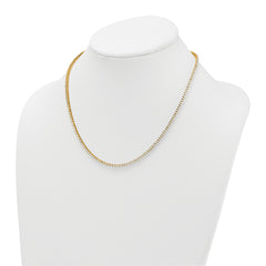 14k 4 1/2 carat Lab Grown Diamond VS/SI+ G+ Complete Round 18 inch Straight Tennis Necklace