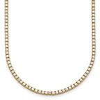 14k 5 carat Lab Grown Diamond VS/SI+ G+ Complete Round 20 inch Straight Tennis Necklace