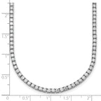 14k White Gold 11 carat Lab Grown Diamond VS/SI+ G+ Complete Round 22 inch Straight Tennis Necklace