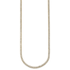 14k 9 carat Lab Grown Diamond VS/SI+ G+ Complete Round 18 inch Straight Tennis Necklace