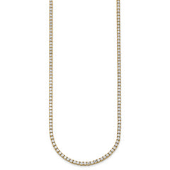 14k 10 carat Lab Grown Diamond VS/SI+ G+ Complete Round 20 inch Straight Tennis Necklace