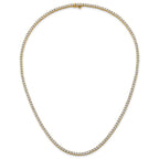 14k 9 carat Lab Grown Diamond VS/SI+ G+ Complete Round 18 inch Straight Tennis Necklace