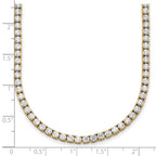 14k 17 7/8 carat Lab Grown Diamond VS/SI+ G+ Complete Round 24 inch Straight Tennis Necklace